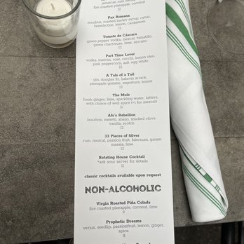 Carnal - Cocktail menu as of March 12th, 2022 - New American Near Me - Bellingham, Washington