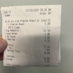 McDonald's - .10 fees