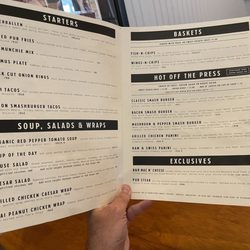 The Newsroom Pub - Menu