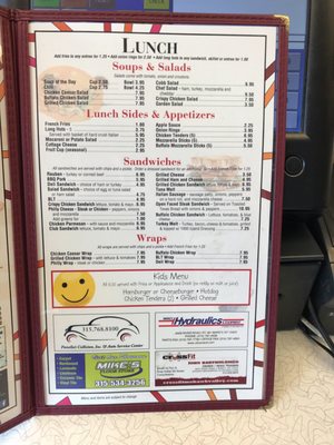 Menu photo 2 Killino's Riverside Diner Marcy, NY Menu photo 2 Killino's Riverside Diner Marcy, NY