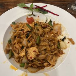 Drunken Noodles. Half eaten because I forgot to take the picture. But 10/10 Drunken Noodles. Half eaten because I forgot to take the picture. But 10/10