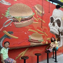 Wall art for Hate Burger