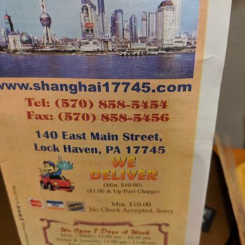 Shanghai Chinese Restaurant - 14 Reviews - Chinese - 140 E Main St Lock Haven Pa - Restaurant Reviews - Phone Number - Menu Shanghai Chinese Restaurant - 14 Reviews - Chinese - 140 E Main St Lock Haven Pa - Restaurant Reviews - Phone Number - Menu