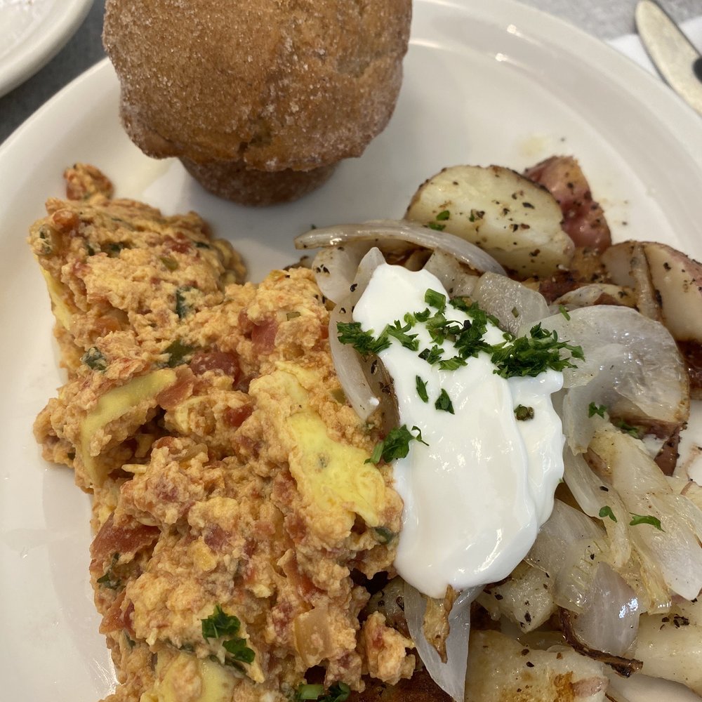 Oceanview Diner - Spicy egg scramble with cronut - Sandwiches Near Me - Berkeley, California