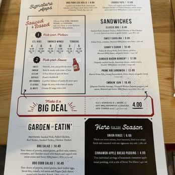 Sonny's BBQ - Menu - Barbeque Near Me - Wesley Chapel, Florida