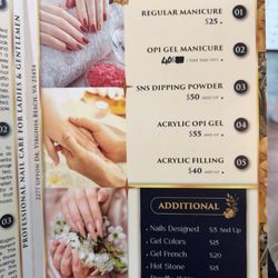 KP Nails Plus - Spa Manicure List (April 2026)