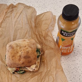 Einstein Bros. Bagels - This is the hot/warm sandwich I ordered, along with a bottle of Minute Maid orange juice, after deplaning at about lunchtime - Breakfast & Brunch Near Me - Pensacola, Florida Einstein Bros. Bagels - This is the hot/warm sandwich I ordered, along with a bottle of Minute Maid orange juice, after deplaning at about lunchtime - Breakfast & Brunch Near Me - Pensacola, Florida
