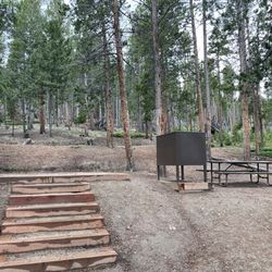 Before our tent was made. It was clean and had wonderful amounts of nature.