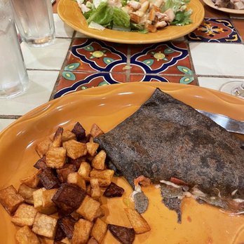 C'est La Vie - Buckwheat leek crepe with salty/tasty potatoes. Caesar salad with chicken. - French Near Me - Sarasota, Florida C'est La Vie - Buckwheat leek crepe with salty/tasty potatoes. Caesar salad with chicken. - French Near Me - Sarasota, Florida