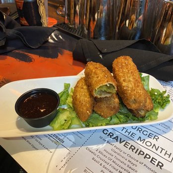 Kuma's Corner - Jalapeno Poppers with Raspberry Jalapeno Jam - American Near Me - Indianapolis, Indiana Kuma's Corner - Jalapeno Poppers with Raspberry Jalapeno Jam - American Near Me - Indianapolis, Indiana