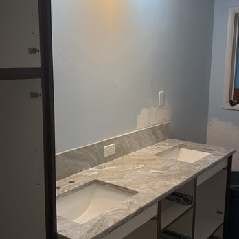 RBG Surfaces - Ocean & sand colored dolomite - Kitchen & Bath Near Me - Garden City, Idaho RBG Surfaces - Ocean & sand colored dolomite - Kitchen & Bath Near Me - Garden City, Idaho