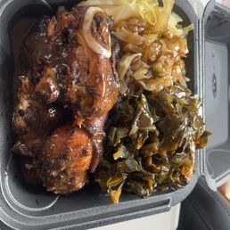 Jerk Chicken Cabbage Collard Greens Jerk Chicken Cabbage Collard Greens