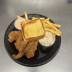 Louie's Chicken Fingers - Tallassee - Fried Louie's Plate W/ Fries and Coleslaw