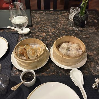 Shanghai Terrace - Spicy Beef Pot Sticker and Steamed Pork Dumpling Shanghai Style - Chinese Near Me - Chicago, Illinois Shanghai Terrace - Spicy Beef Pot Sticker and Steamed Pork Dumpling Shanghai Style - Chinese Near Me - Chicago, Illinois