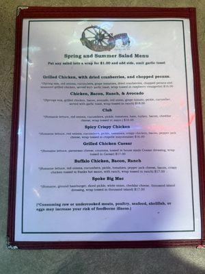 Menu photo 1 Broken Spoke Lexington, OR