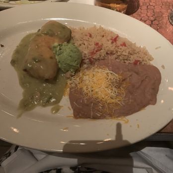 Savina's - Chimichanga with House sauce and rice and beans - Mexican Near Me - Denver, Colorado