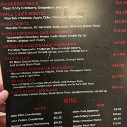 Red Nun Bar & Grill - Cocktail menu