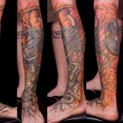 Graven Image Tattoo - Leg Sleeve by Paco Dietz