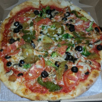 Woodmont Pizza - Veggie pizza. Notice the box is to small - Pizza Near Me - Milford, Connecticut Woodmont Pizza - Veggie pizza. Notice the box is to small - Pizza Near Me - Milford, Connecticut
