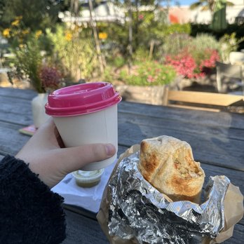 Dart Coffee Co - cup of coffee & the mony's pico de gallo burrito! - Coffee Roasteries Near Me - Santa Barbara, California