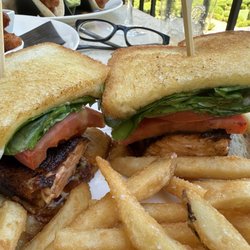 Medici Bistro - Half of blacken salmon sando