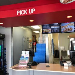 Domino's Pizza - Dominoes pick up window.