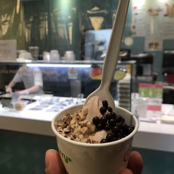Pinkberry - Chocolate hazelnut with toasted almonds and crunchy chocolate pieces - Ice Cream & Frozen Yogurt Near Me - Santa Monica, California Pinkberry - Chocolate hazelnut with toasted almonds and crunchy chocolate pieces - Ice Cream & Frozen Yogurt Near Me - Santa Monica, California