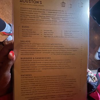 Houston's Restaurant - Food, front menu - Steakhouses Near Me - Pasadena, California Houston's Restaurant - Food, front menu - Steakhouses Near Me - Pasadena, California