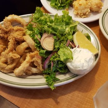 Messini Authentic Gyros - Fried Calamari $11.50 (portion is too small) Taste 2/5 - Greek Near Me - Toronto, Ontario Messini Authentic Gyros - Fried Calamari $11.50 (portion is too small) Taste 2/5 - Greek Near Me - Toronto, Ontario