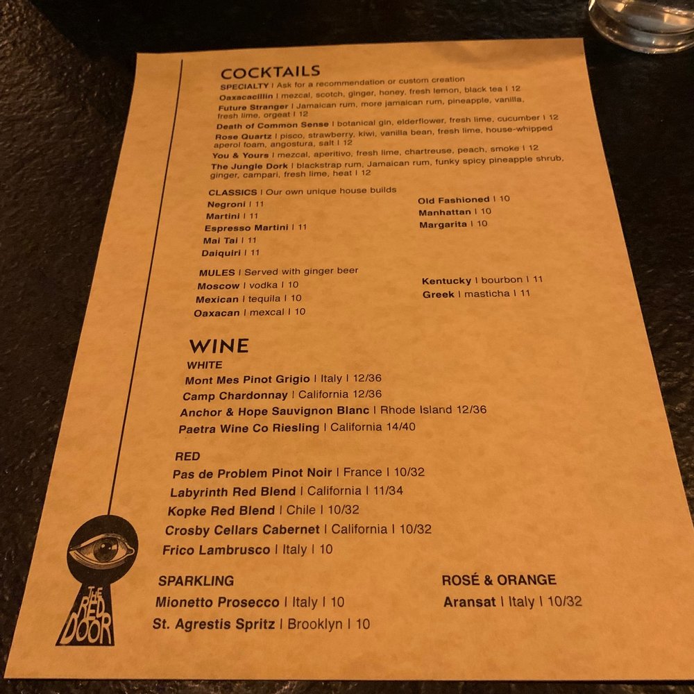 Red Door - Drink menu 2 - Cocktail Bars Near Me - Providence, Rhode Island Red Door - Drink menu 2 - Cocktail Bars Near Me - Providence, Rhode Island