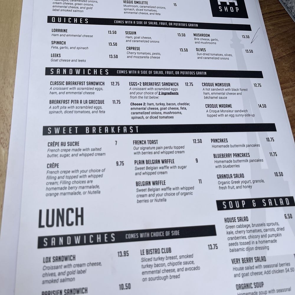 Le Coffee Shop - Food menu. Can't wait to try everything! - Breakfast & Brunch Near Me - Temecula, California