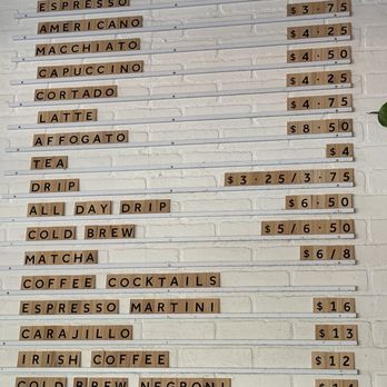 BHBG Coffee - Coffee menu as of June 2024 - Bakeries Near Me - Houston, Texas