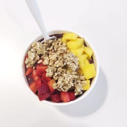 Vitality Kitchen - Tropical Acai Smoothie Bowl (topped with granola, strawberry, mango)