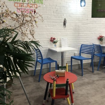 The Gelato Cone - a colorful table and chairs - Ice Cream & Frozen Yogurt Near Me - Plano, Texas The Gelato Cone - a colorful table and chairs - Ice Cream & Frozen Yogurt Near Me - Plano, Texas