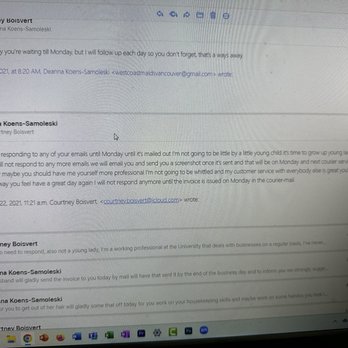 West Coast Maids - Calling me a little child and making it difficult to get a written receipt - Home Cleaning Near Me