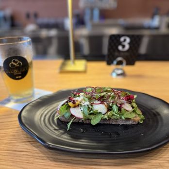 Bluberry Social - Avocado toast and draft beer at the bar area - Breakfast & Brunch Near Me - Irvine, California Bluberry Social - Avocado toast and draft beer at the bar area - Breakfast & Brunch Near Me - Irvine, California