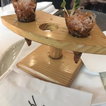 Spago - Spicy Tuna Tartare, Sesame-Miso Cone Cup - New American Near Me - Beverly Hills, California Spago - Spicy Tuna Tartare, Sesame-Miso Cone Cup - New American Near Me - Beverly Hills, California