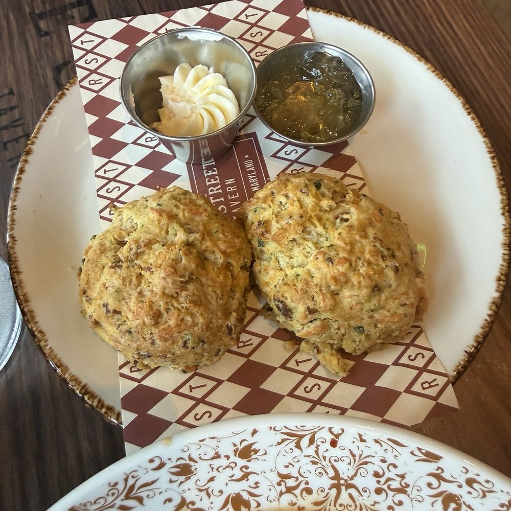 Rye Street Tavern - BACON-CHEDDAR BUTTERMILK BISCUITS - Bars Near Me - Baltimore, Maryland Rye Street Tavern - BACON-CHEDDAR BUTTERMILK BISCUITS - Bars Near Me - Baltimore, Maryland