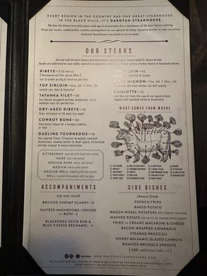 Menu photo 1 Dakotah Steakhouse Rapid City, SD