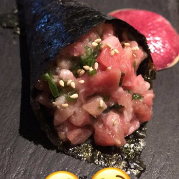 Aiko - Chopped toro with pickled wasabi handroll. Delicious as well! - Sushi Bars Near Me - Rancho Cordova, California Aiko - Chopped toro with pickled wasabi handroll. Delicious as well! - Sushi Bars Near Me - Rancho Cordova, California