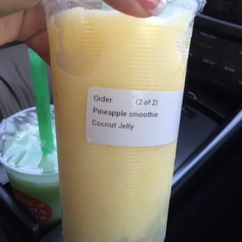 The Boba Shop - Pineapple smoothie with coconut jelly. - Juice Bars & Smoothies Near Me - Spring, Texas The Boba Shop - Pineapple smoothie with coconut jelly. - Juice Bars & Smoothies Near Me - Spring, Texas