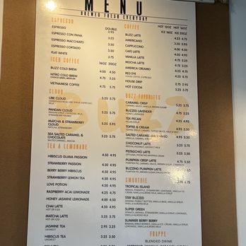 Buzz & Bites - Drink menu - Coffee & Tea Near Me - Houston, Texas