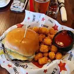 Drake's - St. Matthews - Black bean burger and tots.