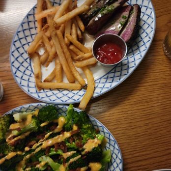 Swift Tavern - Great steak and delicious fries. I'm a big fan of broccoli but this was a sad side for me. Wish it had a char. - Bars Near Me - Chicago, Illinois Swift Tavern - Great steak and delicious fries. I'm a big fan of broccoli but this was a sad side for me. Wish it had a char. - Bars Near Me - Chicago, Illinois