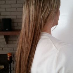 The Wig Spa - One of my clients wearing virgin extensions. I did the color!! Great Blend!!