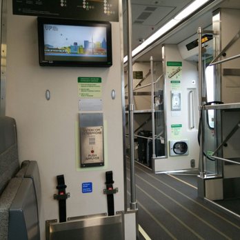 Union Pearson Express - Inside the train near the entrance area - Public Transportation Near Me - Toronto, Ontario Union Pearson Express - Inside the train near the entrance area - Public Transportation Near Me - Toronto, Ontario