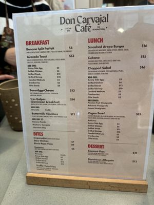 Menu photo 2 Don Carvajal Café Irvington, NY Menu photo 2 Don Carvajal Café Irvington, NY