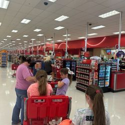 Target - Only one line ope aside from the even longer line for self checkout