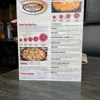 Taranto's Pizzeria - Menu - Pizza Near Me - Lewis Center, Ohio Taranto's Pizzeria - Menu - Pizza Near Me - Lewis Center, Ohio