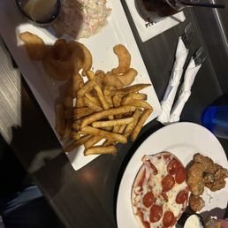 Pizza, boneless wings, shrimp combo Pizza, boneless wings, shrimp combo